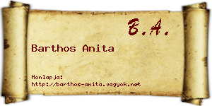 Barthos Anita névjegykártya